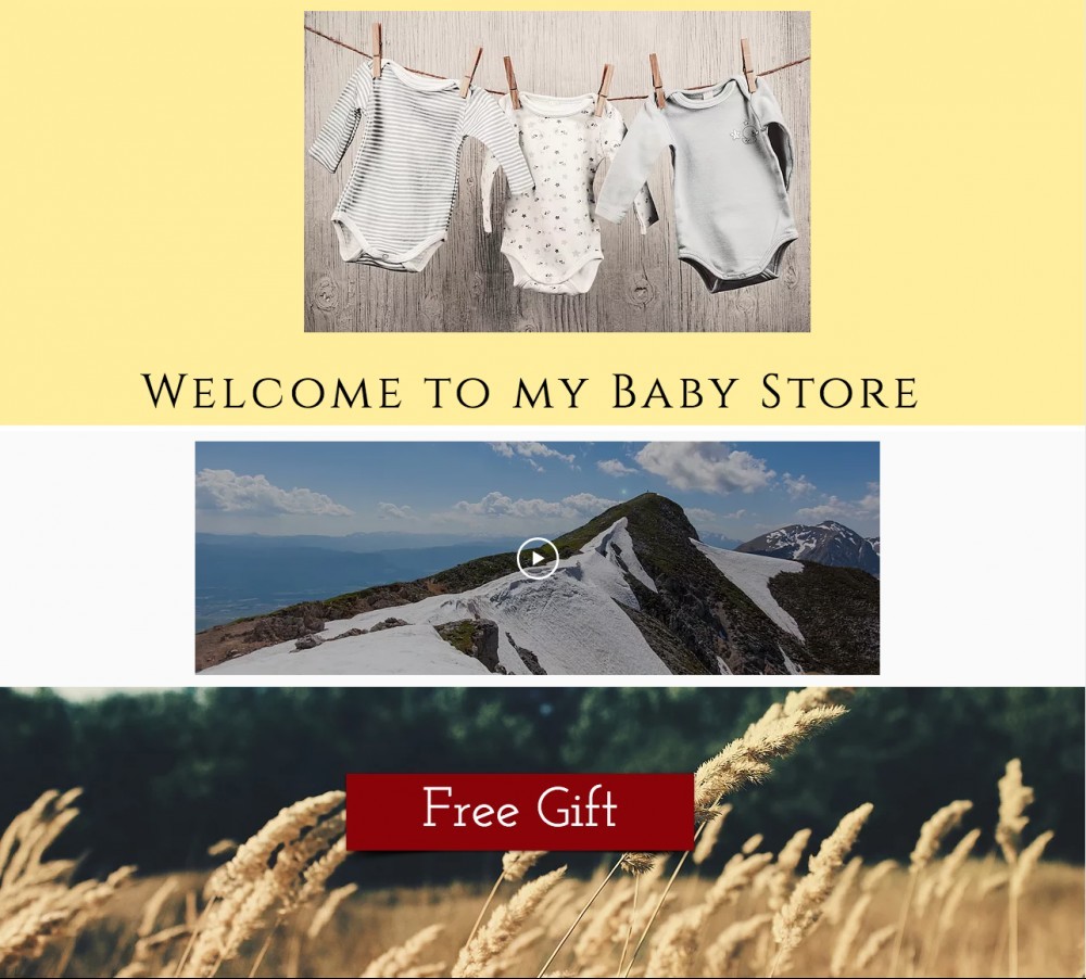 My Wix landing page My Wix landing page
