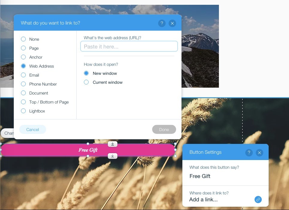 Wix link editor Wix link editor
